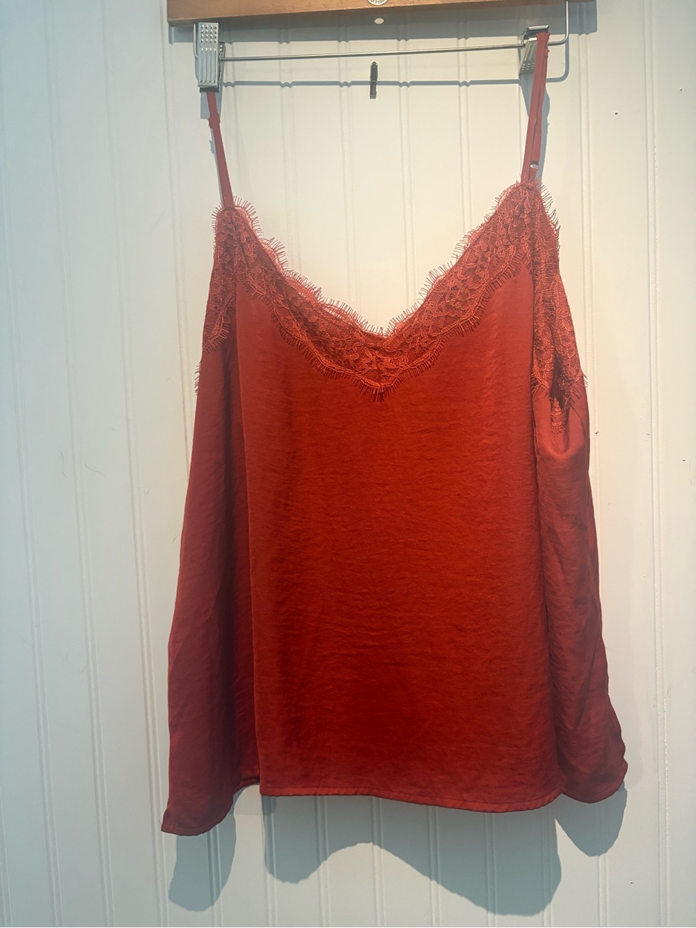 BP Lace-Trim Cami Top - Rust burnt orange women’s XL